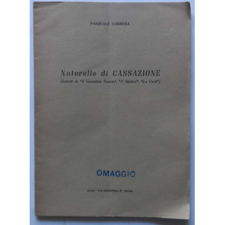 Noterelle di Cassazione