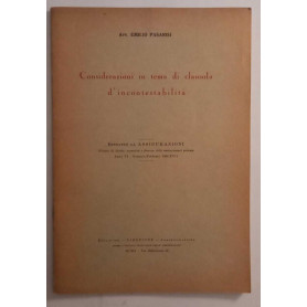 Considerazioni in tema di clausola d'incontestabilità