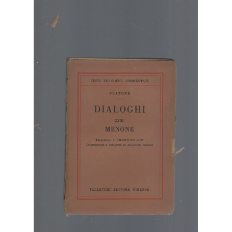 DIALOGHI .  MENONE
