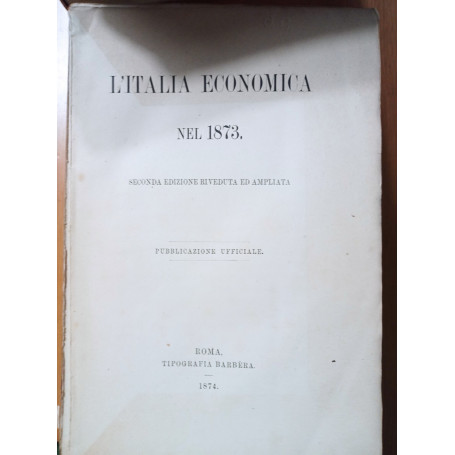 L' Italia economica nel 1873