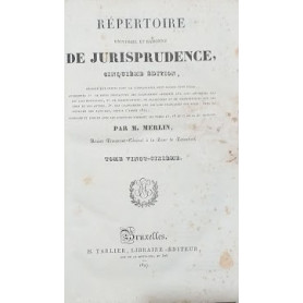 R�pertoire Universel et Raisonn� de Jurisprudence. Vol. 26