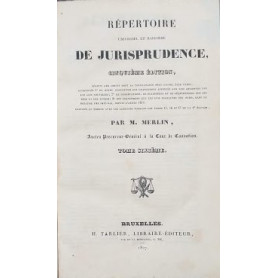 R�pertoire Universel et Raisonn� de Jurisprudence. Vol. 6
