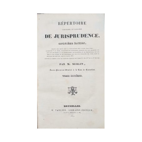 R�pertoire Universel et Raisonn� de Jurisprudence. Vol. 6