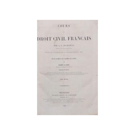 Cour de Droit Civil Fran�ais. Tome II