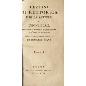Lezioni di rettorica e belle lettere di Ugo Blair