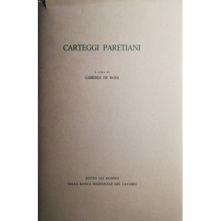 Carteggi paretiani 1892-1923