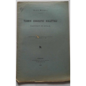 Termini Geografici dialettali raccolti in Sicilia (Estratto)