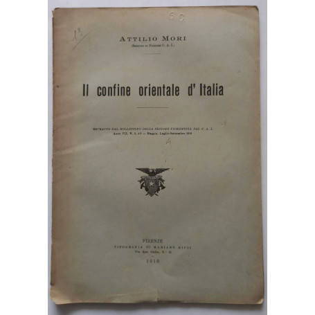 Il confine orientale d'Italia. (Estratto)
