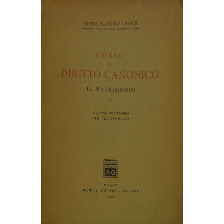 Corso di diritto canonico  il matrimonio