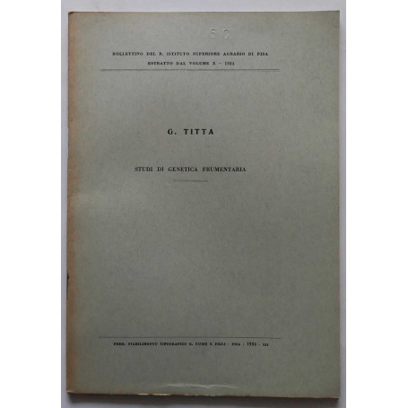 Studi di genetica frumentaria. (Estratto)