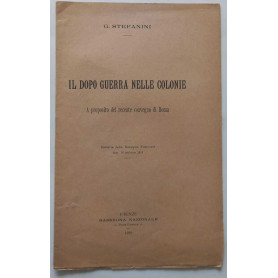 Il dopo guerra nelle Colonie. (Estratto)