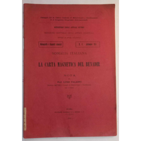 Somalia italiana. La carta magnetica del Benadir