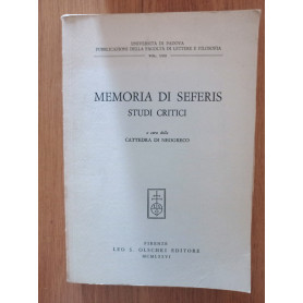 Memoria di Seferis - Studi Critici