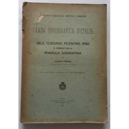 Carta Idrografica d'Italia: Sele  Tusciano  Picentino  Irno e torr. Pen. Sorr.