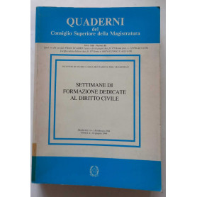 Settimane di formazione dedicate al Diritto Civile. Quad. CSM