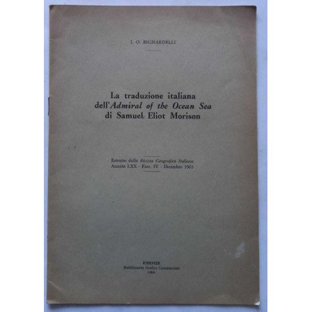 La traduzione italiana  dell'Admiral of the Ocean Sea di S. Eliot Morison (Estratto)