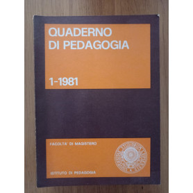 Quaderno di Pedagogia 1 - 1981
