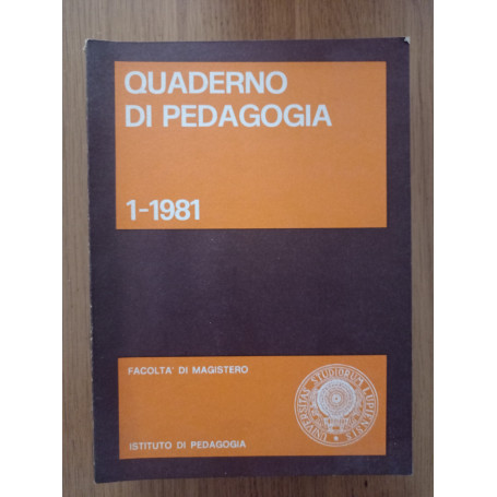 Quaderno di Pedagogia 1 - 1981