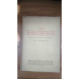 Atti convegno intern. studio prospettive consumo mercati esteri produz. agricola appulo-lucana