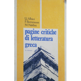 Pagine critiche di letteratura greca