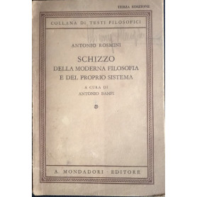 Schizzo della moderna filosofia e del proprio sistema.