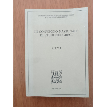 III Convegno Nazionale di Studi Neogreci