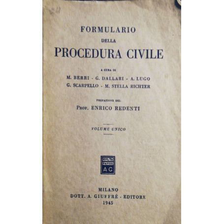 Formulario della procedura civile