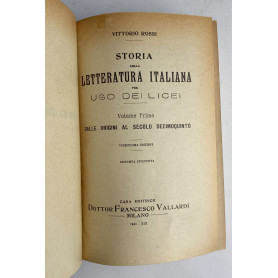 Storia della letteratura italiana. Vol. 1