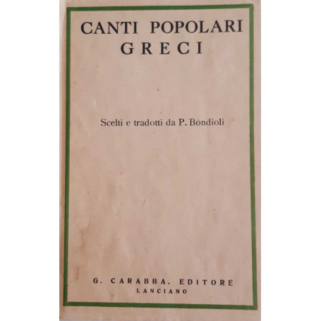 Canti popolari greci