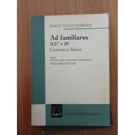 Ad familiares 11 27 e 28 Cicerone e Mazio