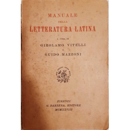 Manuale della letteratura latina