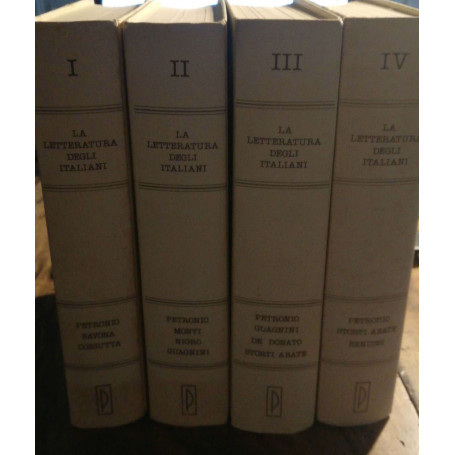 La letteratura degli italiani vol. I II III IV