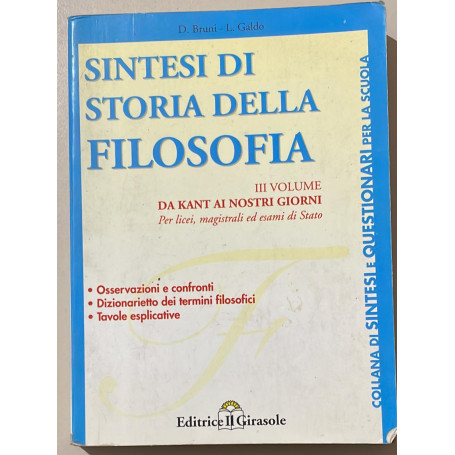 Sintesi di storia della filosofia. Da Kant ai nostri giorni (Vol. 3)