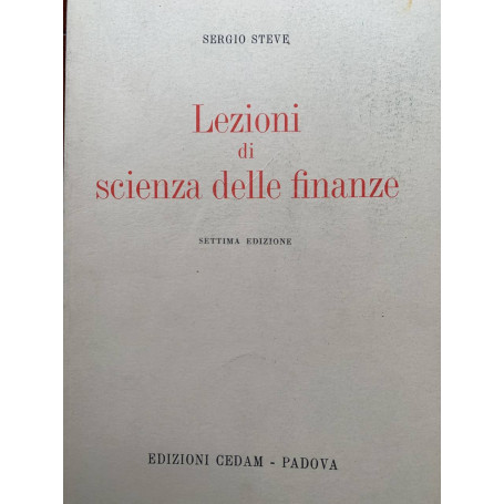 Lezioni di scienza delle finanze