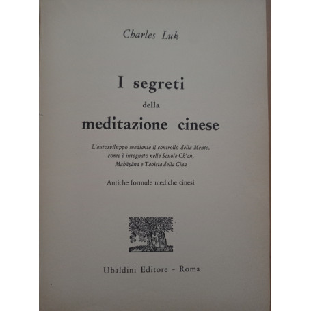 I segreti della meditazione cinese