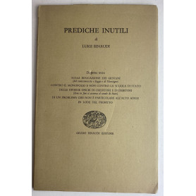 Prediche inutili di Luigi Einaudi. Dispensa terza