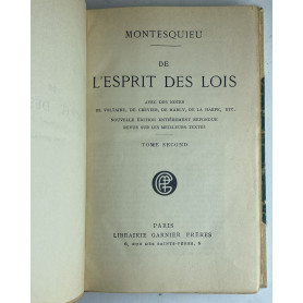 De l'esprit des lois. Tome second