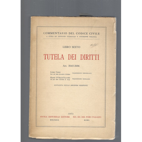 TUTELA DEI DIRITTI LIBRO SESTO