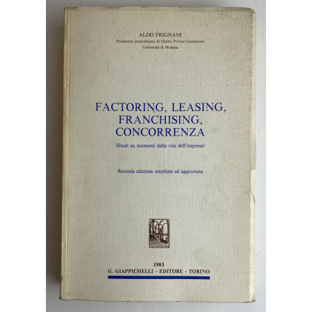 Factoring leasing franchising concorrenza