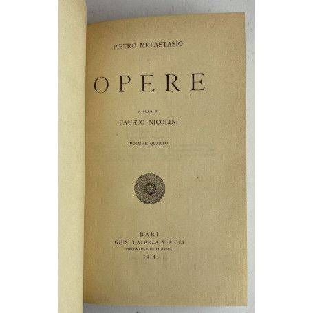 Opere. Volume quarto