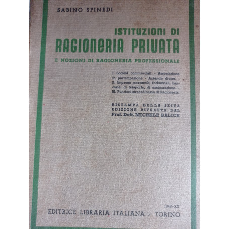 Istituzioni di ragioneria privata