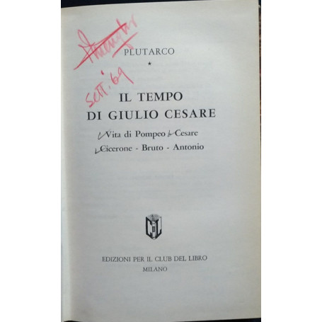 Il tempo di Giulio Cesare