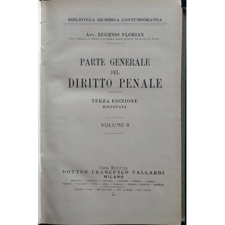 Parte generale del diritto penale. Volume II