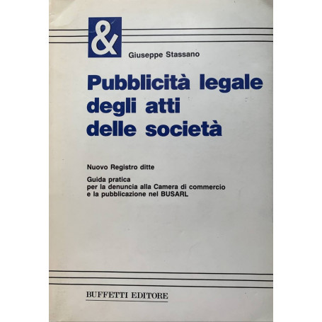 Pubblicità legale degli atti delle società
