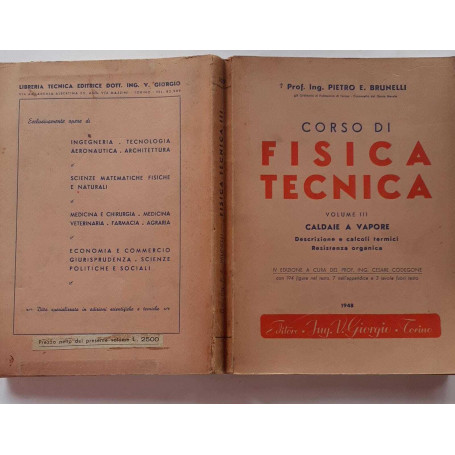 Corso di fisica tecnica. Volume III Caldaie a vapore