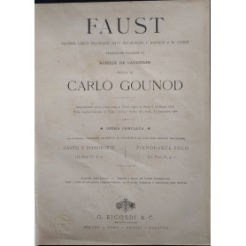 Faust. Dramma lirico in cinque atti