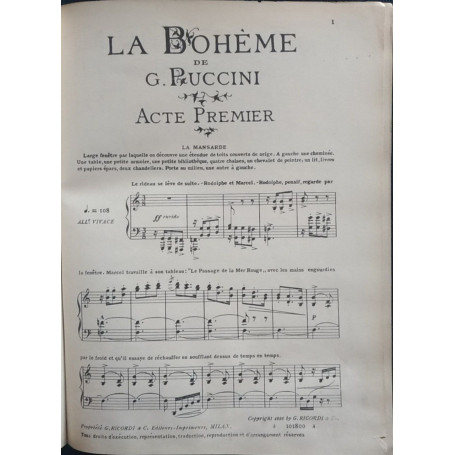 La Boheme. Acte Premier