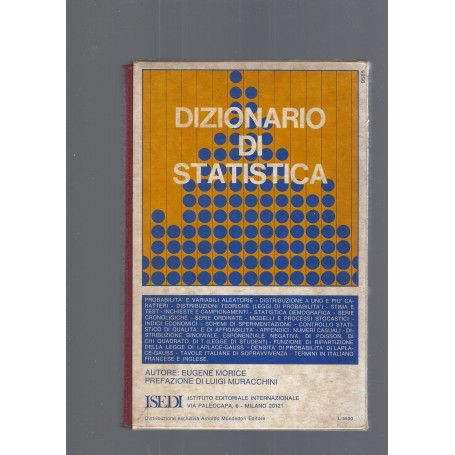 DIZIONARIO DI STATISTICA