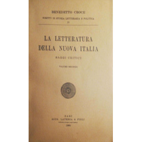La letteratura della nuova Italia vol. II