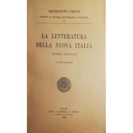 La letteratura della nuova Italia vol. II
